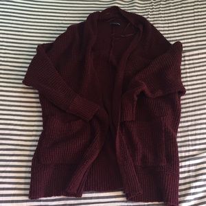 Burgundy American Eagle Cardigan